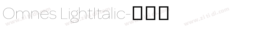 Omnes LightItalic字体转换